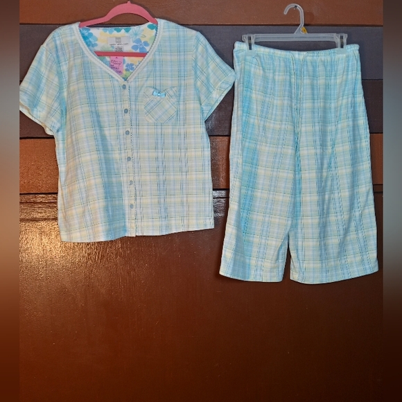 Cute Karen Neuburger small Feminine Short Sleeve top With Matching Capris - Picture 6 of 10